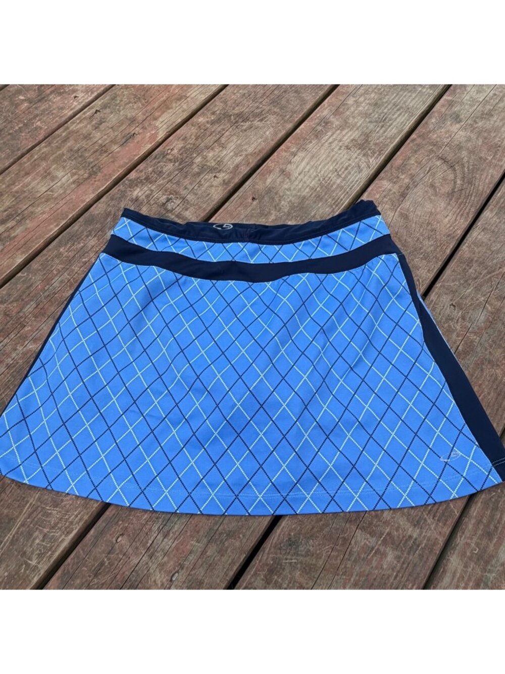 Champion Womens Blue Plaid Athletic Skort Size S